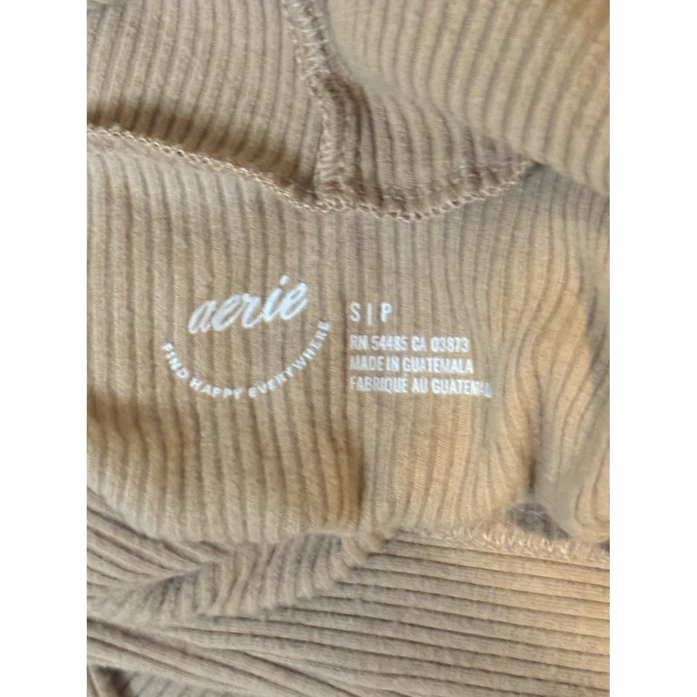 Aerie Ribbed Turtleneck Tan Size Small - Picture 8 of 8